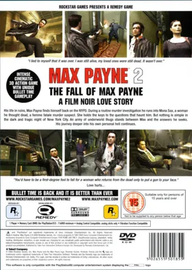 Max Payne 2 - The Fall of Max Payne box cover back